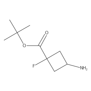 Tert-butyl 3-amino-1-fluorocyclobutane-1-carboxylate结构式