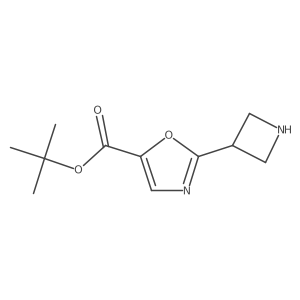 Tert-butyl 2-(azetidin-3-yl)-1,3-oxazole-5-carboxylate结构式