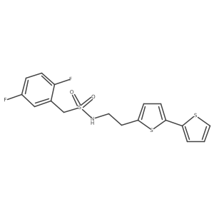 N-(2-{[2,2'-bithiophene]-5-yl}ethyl)-1-(2,5-difluorophenyl)methanesulfonamide Structure