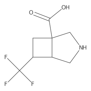 rac-(1R,5R,6S)-6-(trifluoromethyl)-3-azabicyclo[3.2.0]heptane-1-carboxylic acid Structure