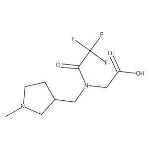 2-{2,2,2-trifluoro-N-[(1-methylpyrrolidin-3-yl)methyl]acetamido}acetic acid结构式