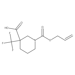 1-[(Prop-2-en-1-yloxy)carbonyl]-3-(trifluoromethyl)piperidine-3-carboxylic acid Structure