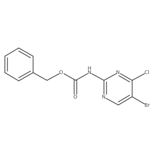 benzyl N-(5-bromo-4-chloropyrimidin-2-yl)carbamate结构式