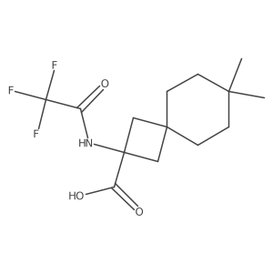 7,7-Dimethyl-2-(2,2,2-trifluoroacetamido)spiro[3.5]nonane-2-carboxylic acid结构式