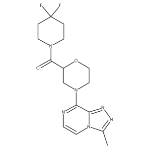 2-(4,4-Difluoropiperidine-1-carbonyl)-4-{3-methyl-[1,2,4]triazolo[4,3-a]pyrazin-8-yl}morpholine结构式