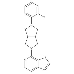 3-Fluoro-2-(5-{thieno[3,2-d]pyrimidin-4-yl}-octahydropyrrolo[3,4-c]pyrrol-2-yl)pyridine Structure