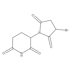 3-(3-Bromo-2,5-dioxopyrrolidin-1-yl)piperidine-2,6-dione Structure
