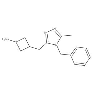 3-[(4-benzyl-5-methyl-4H-1,2,4-triazol-3-yl)methyl]cyclobutan-1-amine Structure