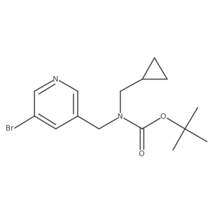 tert-Butyl ((5-bromopyridin-3-yl)methyl)(cyclopropylmethyl)carbamate Structure