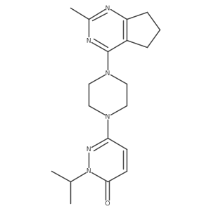 6-(4-{2-methyl-5H,6H,7H-cyclopenta[d]pyrimidin-4-yl}piperazin-1-yl)-2-(propan-2-yl)-2,3-dihydropyridazin-3-one结构式