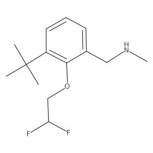 1-(3-(tert-Butyl)-2-(2,2-difluoroethoxy)phenyl)-N-methylmethanamine结构式