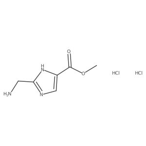 Methyl 2-(aminomethyl)-1H-imidazole-4-carboxylate dihydrochloride结构式