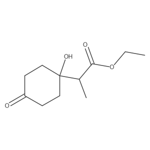 Ethyl 1-hydroxy-I+/--methyl-4-oxocyclohexaneacetate结构式