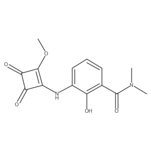2-Hydroxy-3-[(2-methoxy-3,4-dioxo-1-cyclobuten-1-yl)amino]-N,N-dimethylbenzamide Structure
