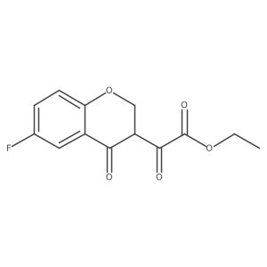 Ethyl 2-(6-fluoro-4-oxochroman-3-yl)-2-oxoacetate结构式
