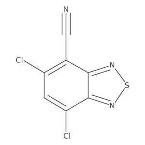 5,7-Dichloro-2,1,3-benzothiadiazole-4-carbonitrile结构式