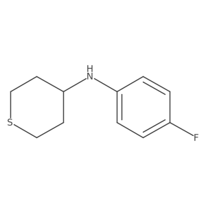 N-(4-fluorophenyl)thian-4-amine结构式