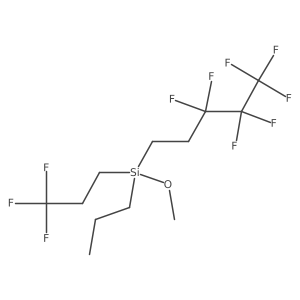 Methoxy(3,3,4,4,5,5,5-heptafluoropentyl)propyl(3,3,3-trifluoropropyl)silane Structure