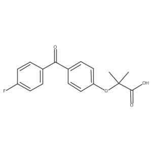 2-[4-(4-Fluorobenzoyl)phenoxy]-2-methylpropanoic acid结构式