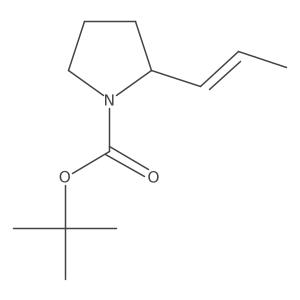 Tert-butyl 2-prop-1-enylpyrrolidine-1-carboxylate结构式