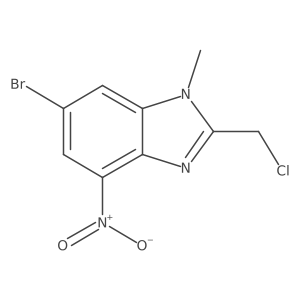 6-bromo-2-chloromethyl-1-methyl-nitro-1H-benzimidazole结构式