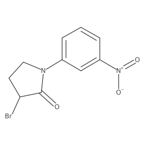 3-Bromo-1-(3-nitrophenyl)pyrrolidin-2-one结构式