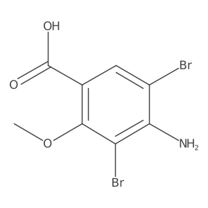 4-Amino-3,5-dibromo-2-methoxybenzoic acid Structure