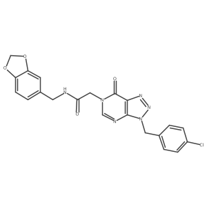 N-(1,3-benzodioxol-5-ylmethyl)-2-[3-(4-chlorobenzyl)-7-oxo-3,7-dihydro-6H-[1,2,3]triazolo[4,5-d]pyrimidin-6-yl]acetamide Structure