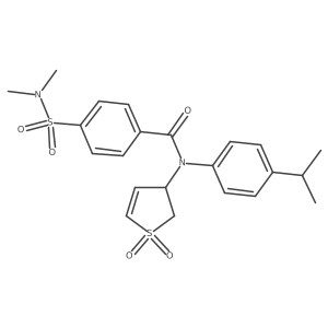 4-(N,N-dimethylsulfamoyl)-N-(1,1-dioxido-2,3-dihydrothiophen-3-yl)-N-(4-isopropylphenyl)benzamide Structure