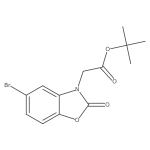 tert-butyl 2-(5-bromo-2-oxobenzo[d]oxazol-3(2H)-yl)acetate结构式