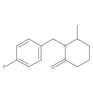 1-[(4-Fluorophenyl)methyl]-6-methyl-2-piperidinone结构式