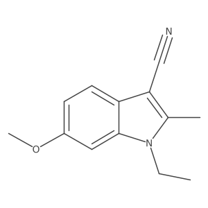 1-ethyl-6-methoxy-2-methyl-1H-indole-3-carbonitrile结构式