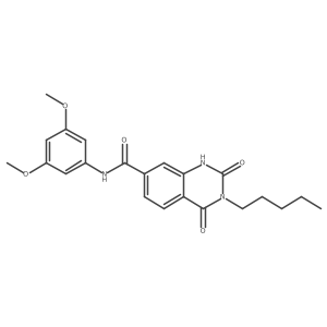 N-(3,5-dimethoxyphenyl)-2,4-dioxo-3-pentyl-1,2,3,4-tetrahydroquinazoline-7-carboxamide结构式
