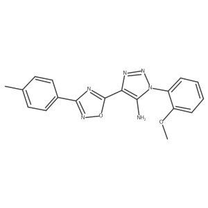 1-(2-methoxyphenyl)-4-[3-(4-methylphenyl)-1,2,4-oxadiazol-5-yl]-1H-1,2,3-triazol-5-amine结构式