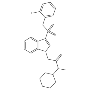 N-cyclohexyl-2-(3-((2-fluorobenzyl)sulfonyl)-1H-indol-1-yl)-N-methylacetamide Structure