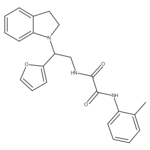 N1-(2-(furan-2-yl)-2-(indolin-1-yl)ethyl)-N2-(o-tolyl)oxalamide结构式