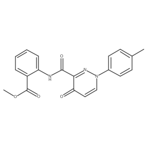 Methyl 2-({[1-(4-methylphenyl)-4-oxo-1,4-dihydropyridazin-3-yl]carbonyl}amino)benzoate Structure