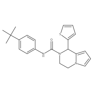 N-(4-(tert-butyl)phenyl)-1-(thiophen-2-yl)-3,4-dihydropyrrolo[1,2-a]pyrazine-2(1H)-carboxamide结构式