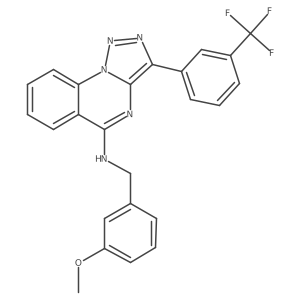 N-[(3-methoxyphenyl)methyl]-3-[3-(trifluoromethyl)phenyl]-[1,2,3]triazolo[1,5-a]quinazolin-5-amine结构式