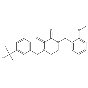 1-[(2-Methoxyphenyl)methyl]-4-[[3-(trifluoromethyl)phenyl]methyl]piperazine-2,3-dione Structure