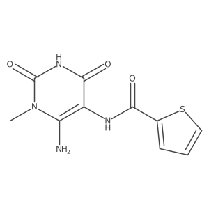 N-(6-amino-1-methyl-2,4-dioxo-1,2,3,4-tetrahydropyrimidin-5-yl)thiophene-2-carboxamide Structure