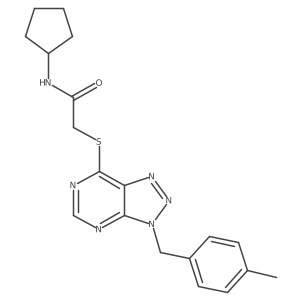 N-cyclopentyl-2-((3-(4-methylbenzyl)-3H-[1,2,3]triazolo[4,5-d]pyrimidin-7-yl)thio)acetamide结构式