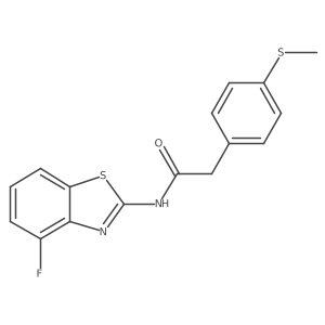 N-(4-fluorobenzo[d]thiazol-2-yl)-2-(4-(methylthio)phenyl)acetamide Structure