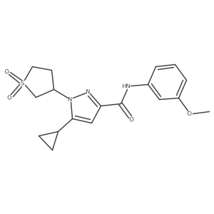 5-cyclopropyl-1-(1,1-dioxidotetrahydrothiophen-3-yl)-N-(3-methoxyphenyl)-1H-pyrazole-3-carboxamide Structure