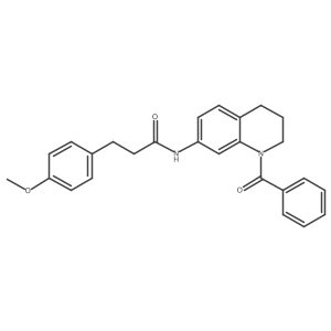 N-(1-benzoyl-1,2,3,4-tetrahydroquinolin-7-yl)-3-(4-methoxyphenyl)propanamide结构式