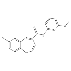7-chloro-N-(3-methoxyphenyl)-1-benzoxepine-4-carboxamide结构式