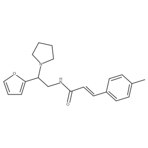 N-[2-(2-Furanyl)-2-(1-pyrrolidinyl)ethyl]-3-(4-methylphenyl)-2-propenamide Structure