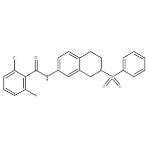 2-chloro-6-fluoro-N-(2-(phenylsulfonyl)-1,2,3,4-tetrahydroisoquinolin-7-yl)benzamide Structure