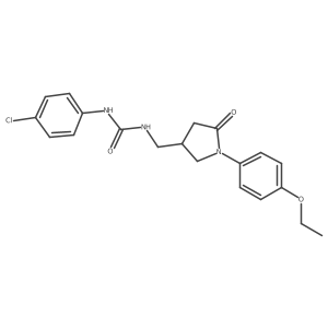 1-(4-Chlorophenyl)-3-((1-(4-ethoxyphenyl)-5-oxopyrrolidin-3-yl)methyl)urea结构式
