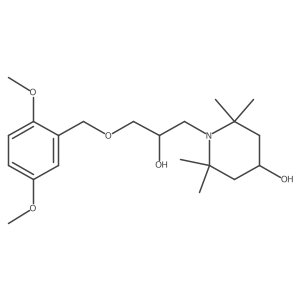 1-Piperidineethanol, alpha-[[(2,5-dimethoxyphenyl)methoxy]methyl]-4-hydroxy-2,2,6,6-tetramethyl- Structure